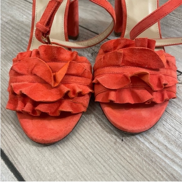 J. Crew Orange Ruffle Sandals - Picture 5 of 10